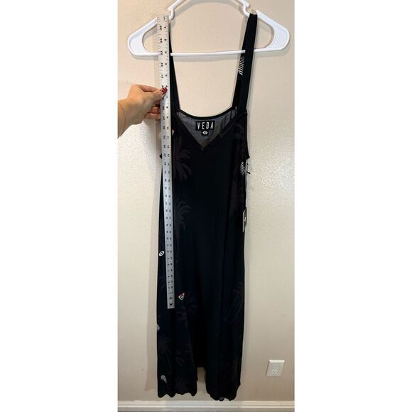 NWT Veda "Tropical" Long Flowing Nirvana Maxi Dark Cottagecore Dress Women's M - Picture 10 of 13